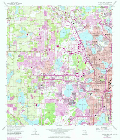 United States Geological Survey Orlando West, FL (1956, 24000-Scale) digital map