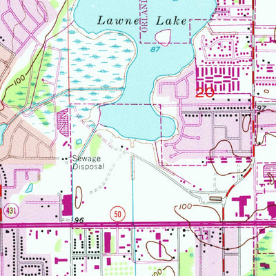 United States Geological Survey Orlando West, FL (1956, 24000-Scale) digital map