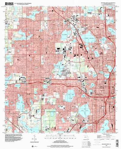 United States Geological Survey Orlando West, FL (1995, 24000-Scale) digital map