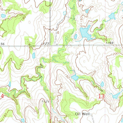 United States Geological Survey Orlando West, OK (1974, 24000-Scale) digital map