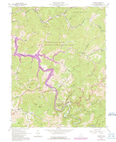 United States Geological Survey Orlando, WV (1965, 24000-Scale) digital map