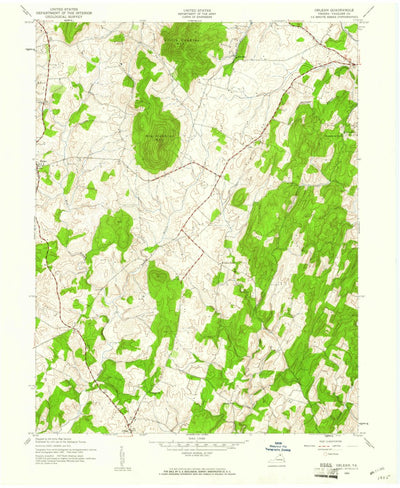 United States Geological Survey Orlean, VA (1943, 24000-Scale) digital map
