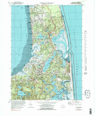 United States Geological Survey Orleans, MA (1974, 25000-Scale) digital map