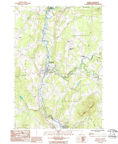 United States Geological Survey Orleans, VT (1986, 24000-Scale) digital map