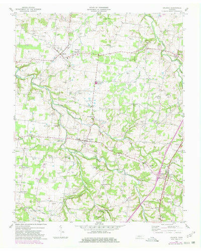 United States Geological Survey Orlinda, TN (1953, 24000-Scale) digital map
