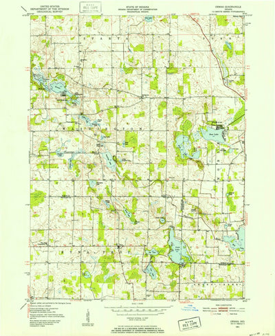 United States Geological Survey Ormas, IN (1951, 24000-Scale) digital map