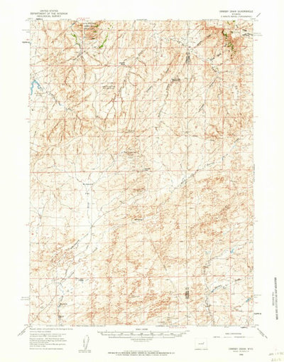 United States Geological Survey Ormsby Draw, WY (1959, 62500-Scale) digital map