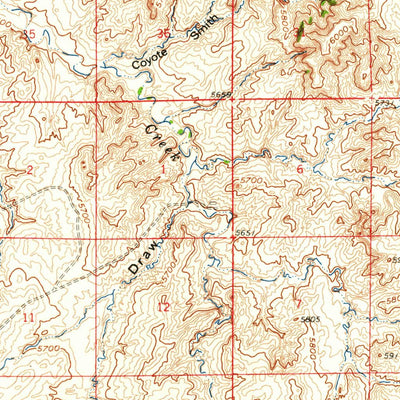 United States Geological Survey Ormsby Draw, WY (1959, 62500-Scale) digital map