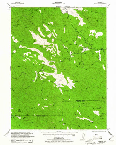 United States Geological Survey Ornbaun Valley, CA (1943, 62500-Scale) digital map