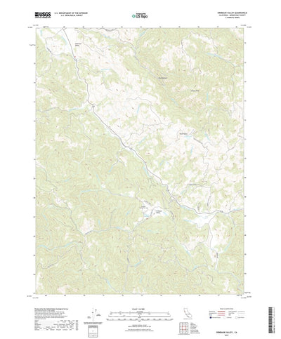 United States Geological Survey Ornbaun Valley, CA (2021, 24000-Scale) digital map
