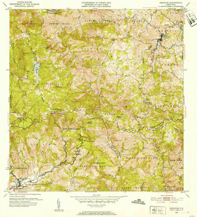 United States Geological Survey Orocovis, PR (1952, 30000-Scale) digital map