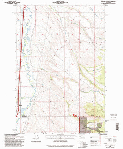 United States Geological Survey Orofino Creek, MT (1996, 24000-Scale) digital map