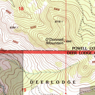 United States Geological Survey Orofino Creek, MT (1996, 24000-Scale) digital map
