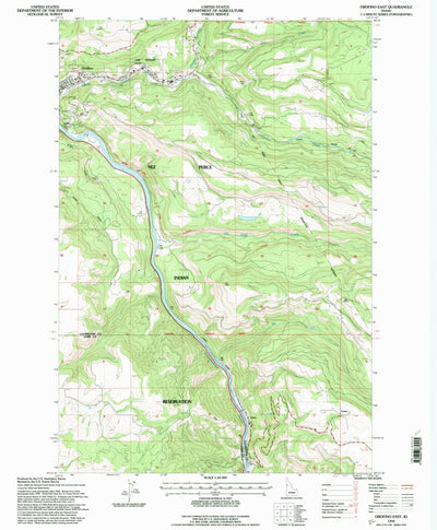 United States Geological Survey Orofino East, ID (1994, 24000-Scale) digital map