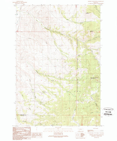 United States Geological Survey Orofino Mountain, MT (1989, 24000-Scale) digital map