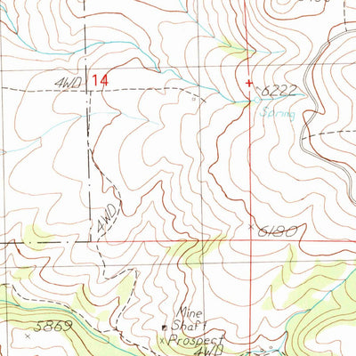 United States Geological Survey Orofino Mountain, MT (1989, 24000-Scale) digital map