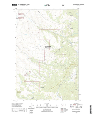 United States Geological Survey Orofino Mountain, MT (2020, 24000-Scale) digital map