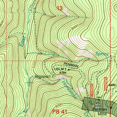 United States Geological Survey Orogrande, ID (1995, 24000-Scale) digital map