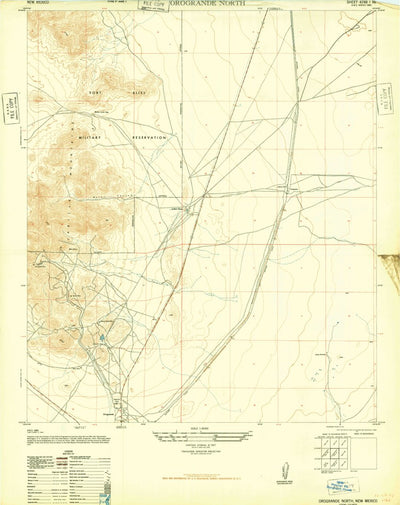 United States Geological Survey Orogrande North, NM (1947, 24000-Scale) digital map