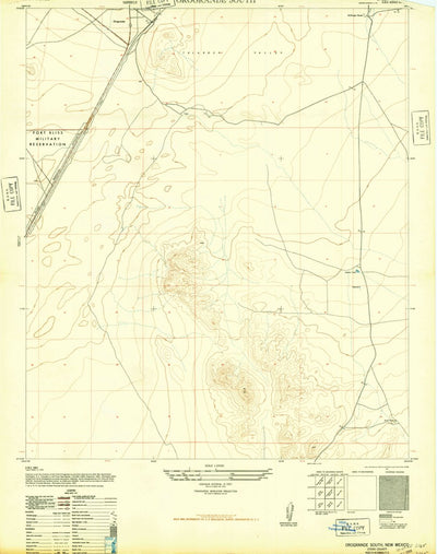 United States Geological Survey Orogrande South, NM (1948, 24000-Scale) digital map