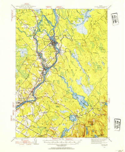 United States Geological Survey Orono, ME (1944, 62500-Scale) digital map