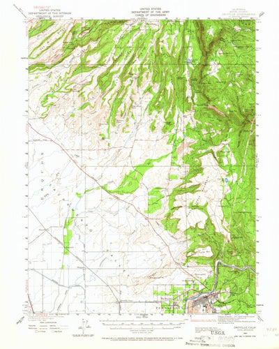 United States Geological Survey Oroville, CA (1942, 62500-Scale) digital map