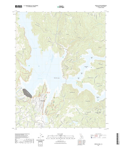 United States Geological Survey Oroville Dam, CA (2021, 24000-Scale) digital map