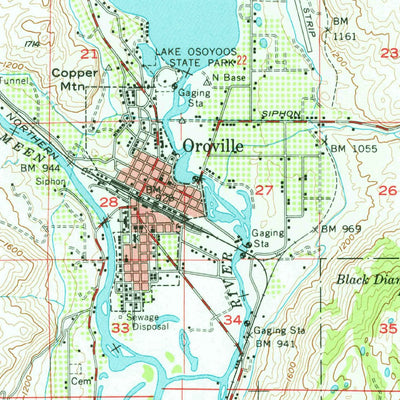 United States Geological Survey Oroville, WA (1957, 62500-Scale) digital map