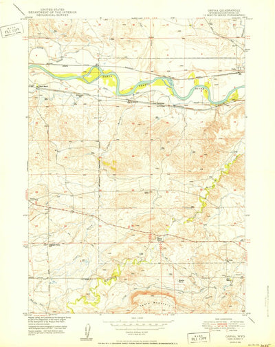 United States Geological Survey Orpha, WY (1950, 24000-Scale) digital map