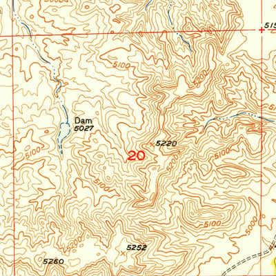 United States Geological Survey Orpha, WY (1950, 24000-Scale) digital map
