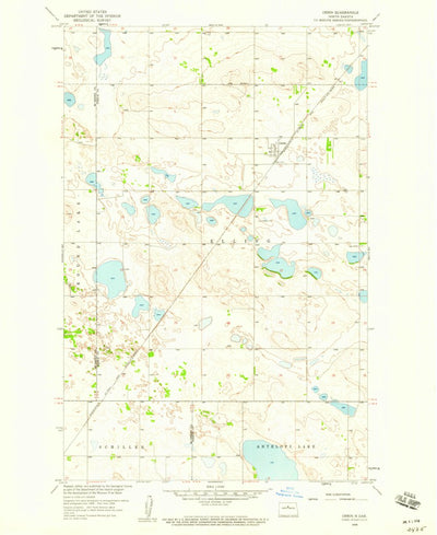 United States Geological Survey Orrin, ND (1958, 24000-Scale) digital map