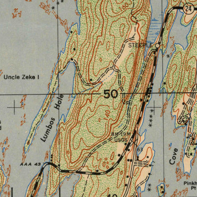 United States Geological Survey Orrs Island, ME (1950, 25000-Scale) digital map