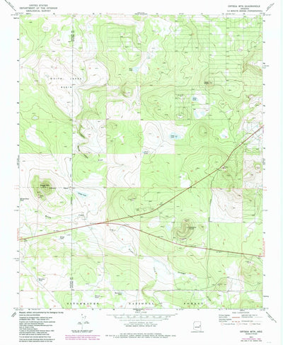 United States Geological Survey Ortega Mountain, AZ (1971, 24000-Scale) digital map