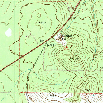 United States Geological Survey Ortega Mountain, AZ (1971, 24000-Scale) digital map