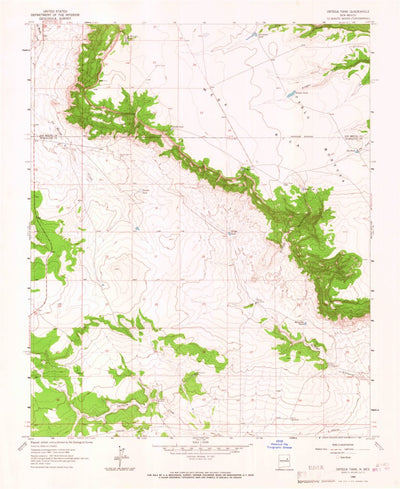 United States Geological Survey Ortega Tank, NM (1964, 24000-Scale) digital map