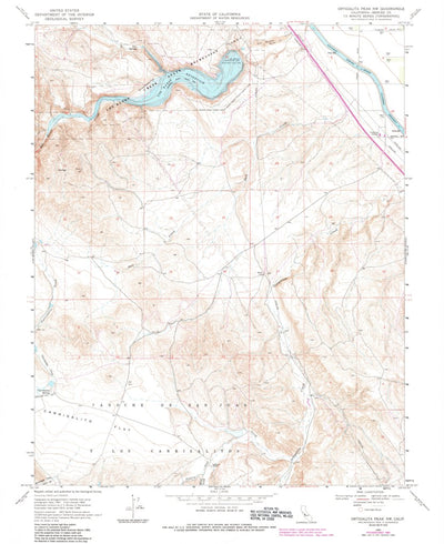 United States Geological Survey Ortigalita Peak NW, CA (1969, 24000-Scale) digital map