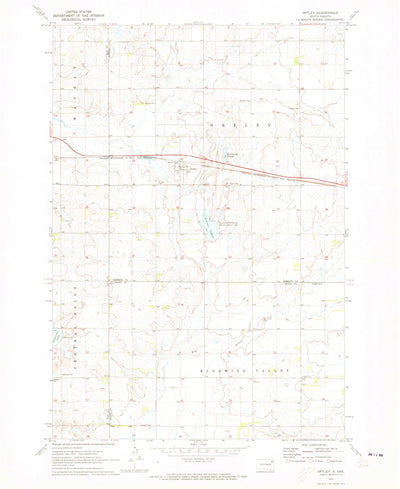 United States Geological Survey Ortley, SD (1970, 24000-Scale) digital map