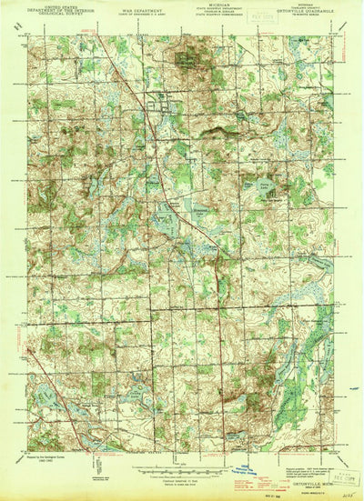United States Geological Survey Ortonville, MI (1945, 24000-Scale) digital map