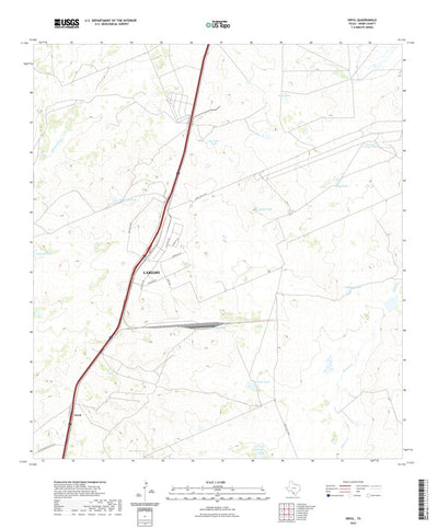 United States Geological Survey Orvil, TX (2022, 24000-Scale) digital map