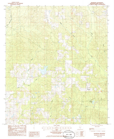United States Geological Survey Orvisburg, MS (1986, 24000-Scale) digital map