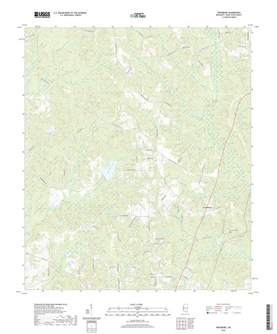 United States Geological Survey Orvisburg, MS (2020, 24000-Scale) digital map