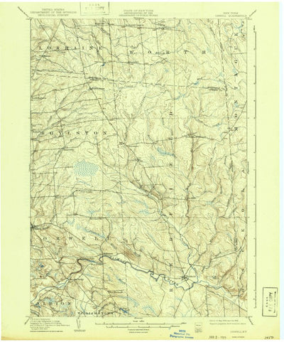 United States Geological Survey Orwell, NY (1905, 62500-Scale) digital map