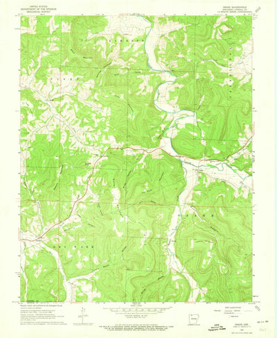 United States Geological Survey Osage, AR (1968, 24000-Scale) digital map