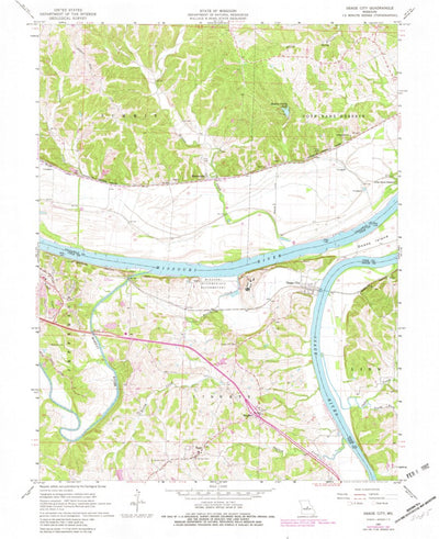 United States Geological Survey Osage City, MO (1967, 24000-Scale) digital map