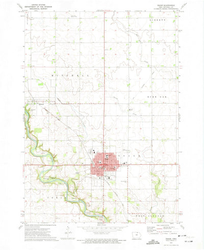 United States Geological Survey Osage, IA (1972, 24000-Scale) digital map