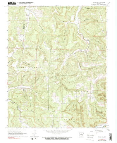 United States Geological Survey Osage SW, AR (1968, 24000-Scale) digital map