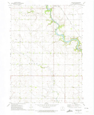 United States Geological Survey Osage SW, IA (1972, 24000-Scale) digital map