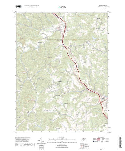 United States Geological Survey Osage, WV (2023, 24000-Scale) digital map