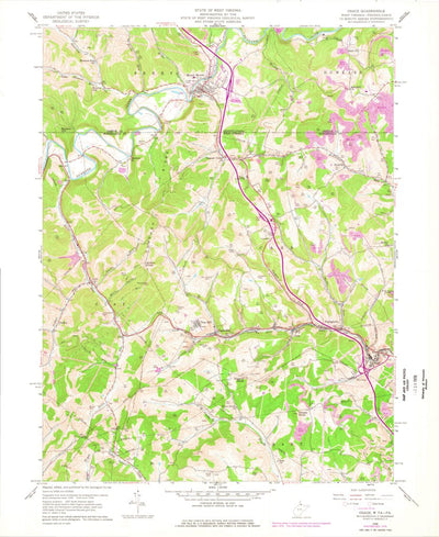 United States Geological Survey Osage, WV-PA (1958, 24000-Scale) digital map