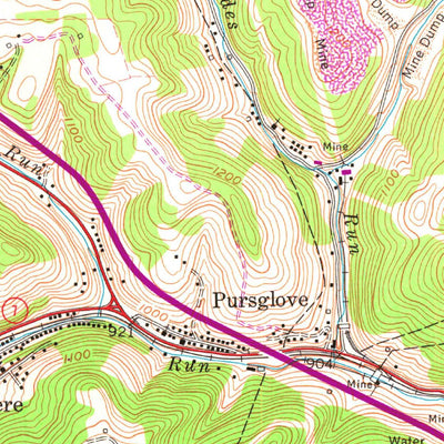 United States Geological Survey Osage, WV-PA (1958, 24000-Scale) digital map